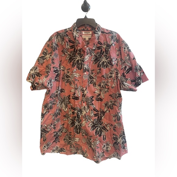 Goodthreads men’s pink floral Hawaiian button down XXXLT NWT - Picture 7 of 8